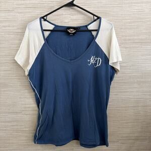 Harley-Davidson Womne's V Neck Tee size L